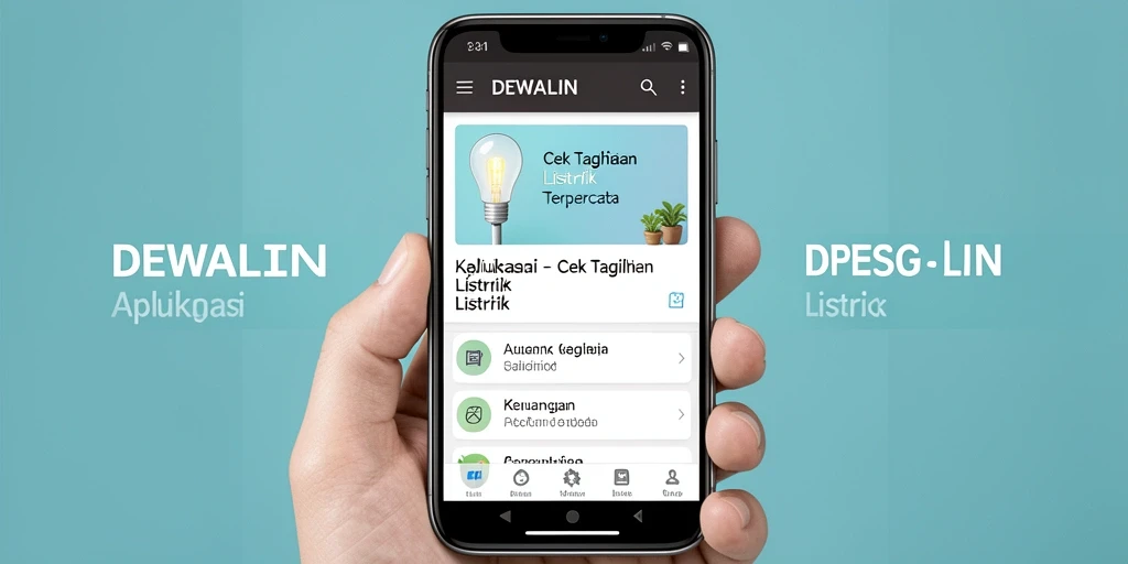 Tampilan antarmuka DEWALIN untuk cek tagihan listrik