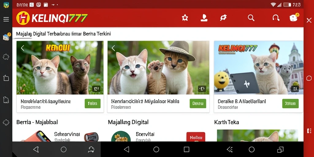 Tampilan antarmuka KELINCI777 yang modern dan informatif.