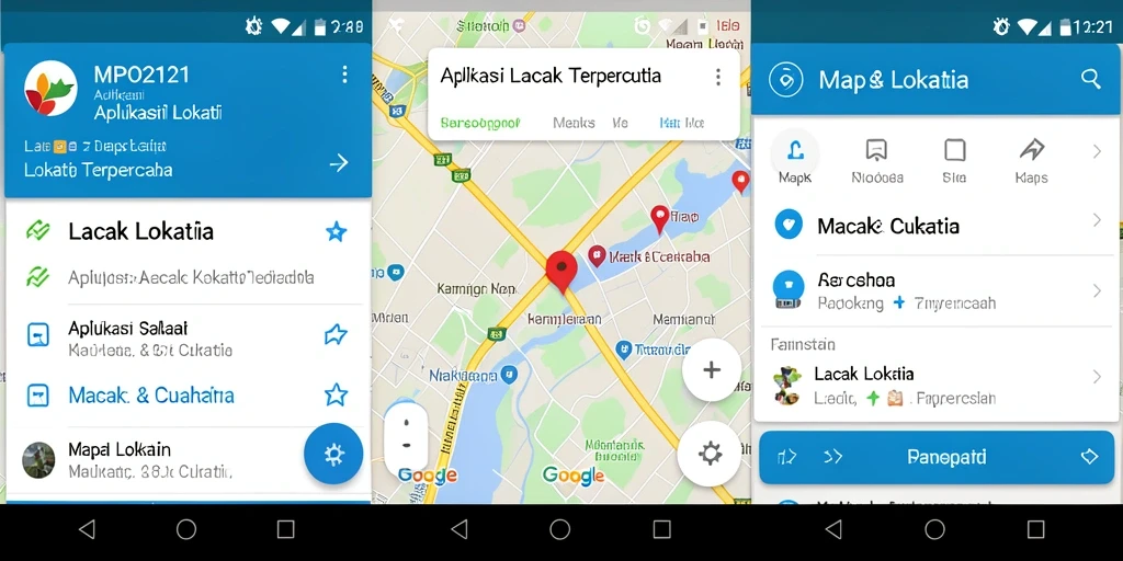 Antarmuka MPO2121 yang menampilkan fitur Lacak Lokasi secara efektif.