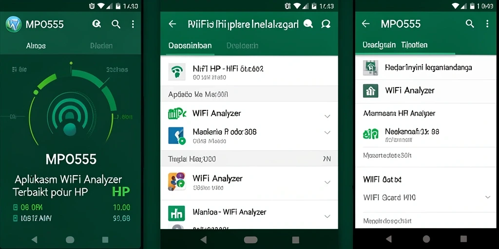 Antarmuka MPO555 yang menampilkan analisis jaringan WiFi secara real-time.