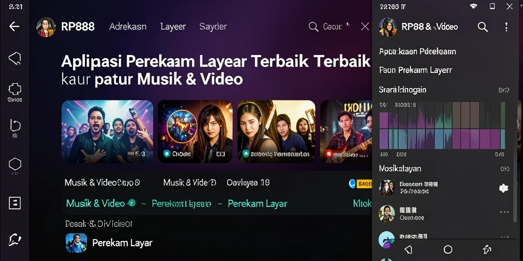 Antarmuka pengguna RP888 untuk Perekam Layar yang intuitif.